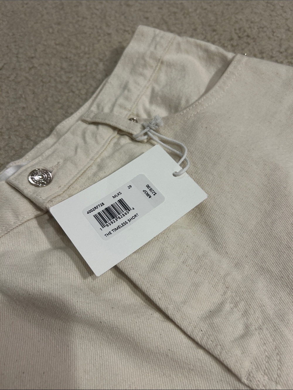 NWT FRAME The Timeless Raw-Hem Denim Bermuda Shorts - Picture 4 of 6
